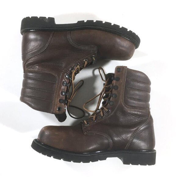 Harley Davidson Motorcycle Boots Mens Size 10.5 M Brown Safety Toe 98414 main image 4